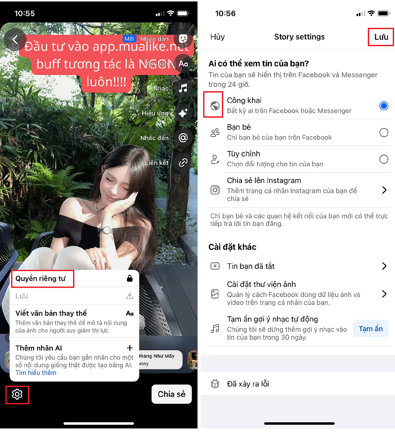Cách để story công khai trên Facebook đơn giản