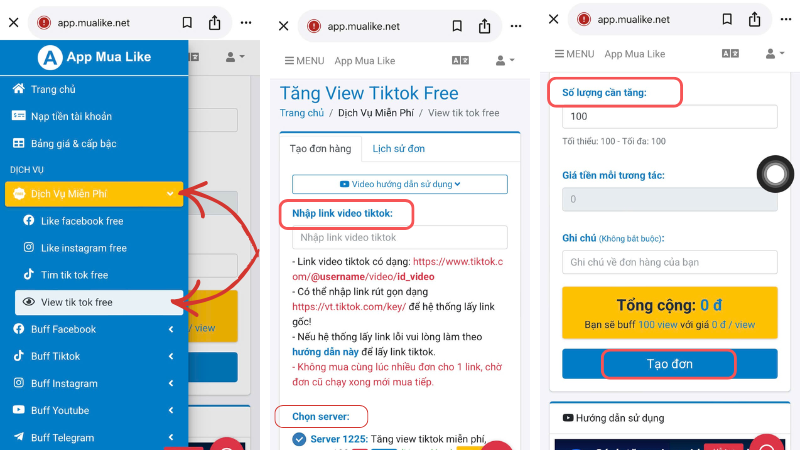 Web Tăng View Tiktok Miễn Phí Uy Tín