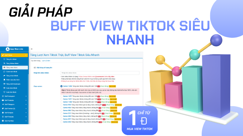 Cách buff view Tiktok thật, tăng lượt xem uy tín