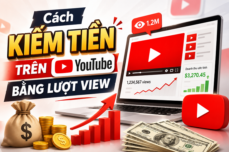 Cách kiếm tiền trên Youtube bằng lượt view