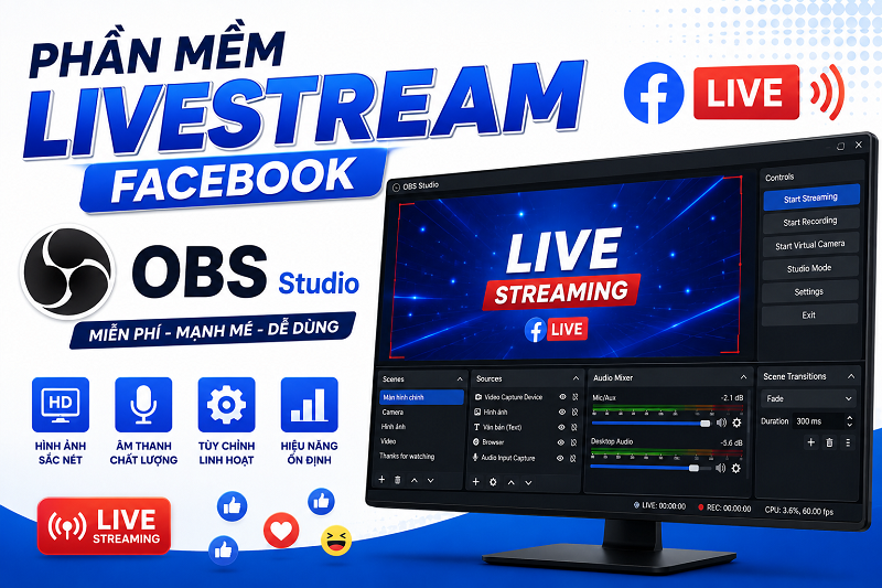 Phần Mềm Livestream Facebook Đẹp, Miễn Phí