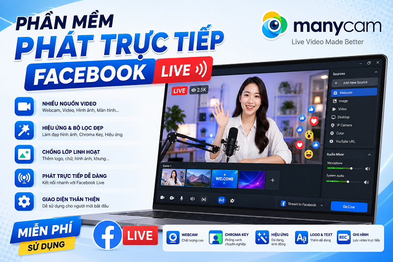 Phần Mềm Livestream Facebook Đẹp, Miễn Phí