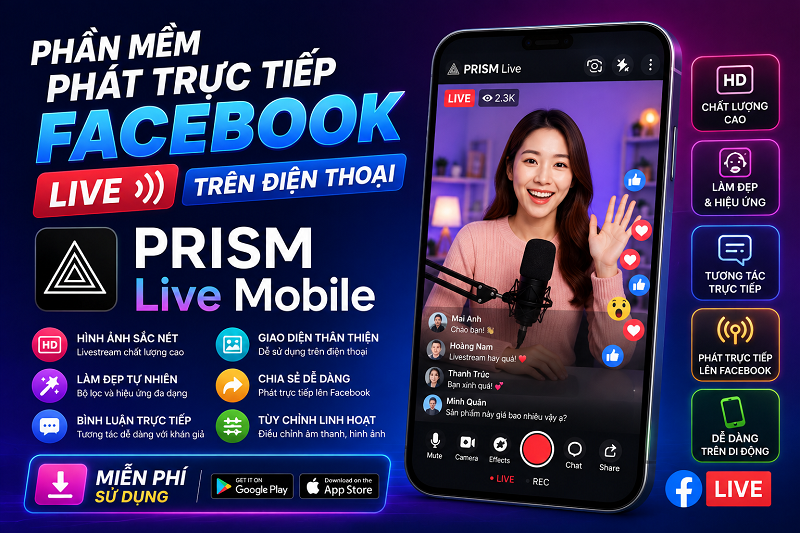 Phần Mềm Livestream Facebook Đẹp, Miễn Phí